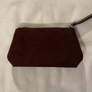 Small brown pouch, suede like